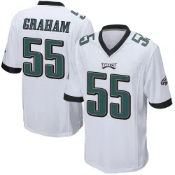 Limited Youth Brandon Graham White Road Jersey - #55 Football Philadelphia  Eagles 100th Season Vapor Untouchable Size S(10-12)