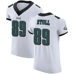 Jack Stoll Philadelphia Eagles Women's Black Name & Number Logo Slim Fit T- Shirt 